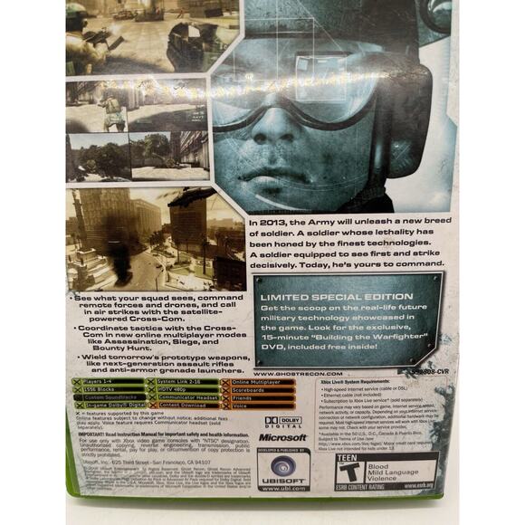 Tom Clancy's Ghost Recon Advanced Warfighter Xbox CIB 2-DISC LIMITED EDITION - Picture 4 of 8